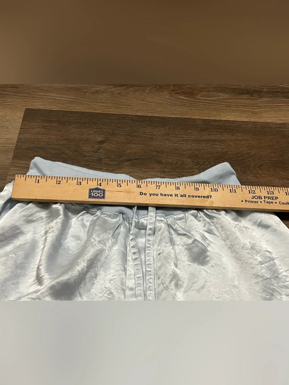 PJ Harlow Jolie Satin Capri Pants | Baby Blue | Small | Flowy Lounge - Picture 7 of 8